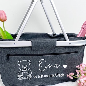 Oma Geschenk Geburtstag, Muttertagsgeschenk personalisierter Korb, Einkaufskorb, Geburtstagsgeschenk Mama, Beste Oma, Geschenkidee Muttertag