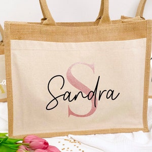 Jutetasche personalisiert Tasche, personalisiertes Geschenk Valentinstag, Geburtstagsgeschenk Freundin, JGA, Jungesellenabschied Frau