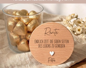 Rente Geschenk Frau, Abschiedsgeschenk Kollegen, Ruhestand Vorratsglas Rentnerin, Abschied Rente Kollegin, Pension Mann, Rentner Geschenk