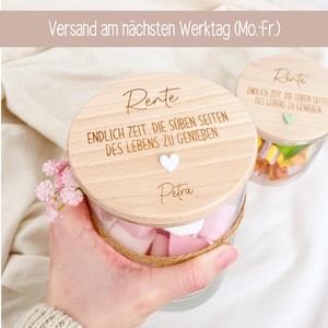 Rente Geschenk Frau, Abschiedsgeschenk Kollegen, Ruhestand Vorratsglas Rentnerin, Abschied Rente Kollegin, Pension Mann, Rentner Geschenk