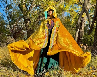 Green leaf pattern cloak（ロングマント） Amazon.com: Artemisia Designs Dark Green Cloak with Hood for