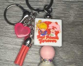 80’s Cartoon Rainbow Keychain