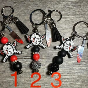 Chaveiro/mochila com pingente de filme de terror Halloween
