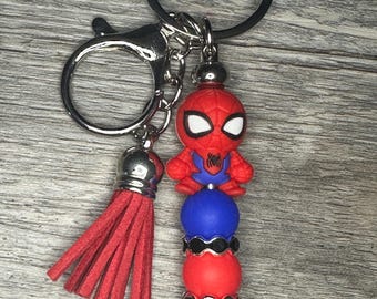 Spider Guy Super Hero Keychain