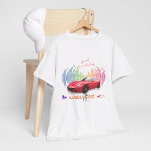 Fast and Loudlly T-shirts Muziek-T-shirt en uniseks zwaar katoenen T-shirt
