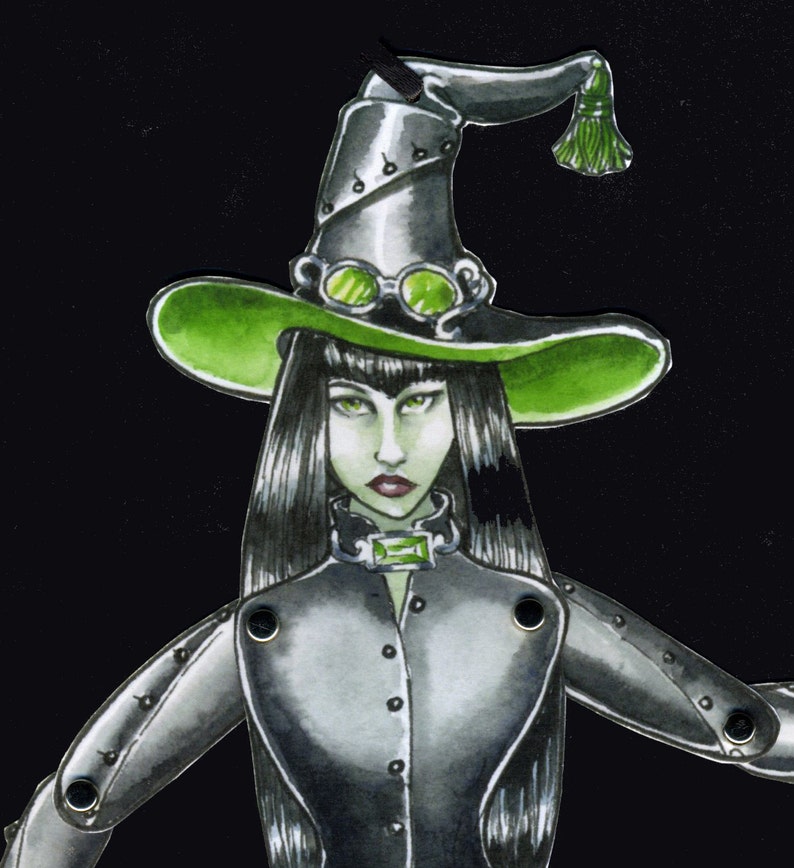 Gothic Wicked Witch Jointed Doll Digital Download image 3