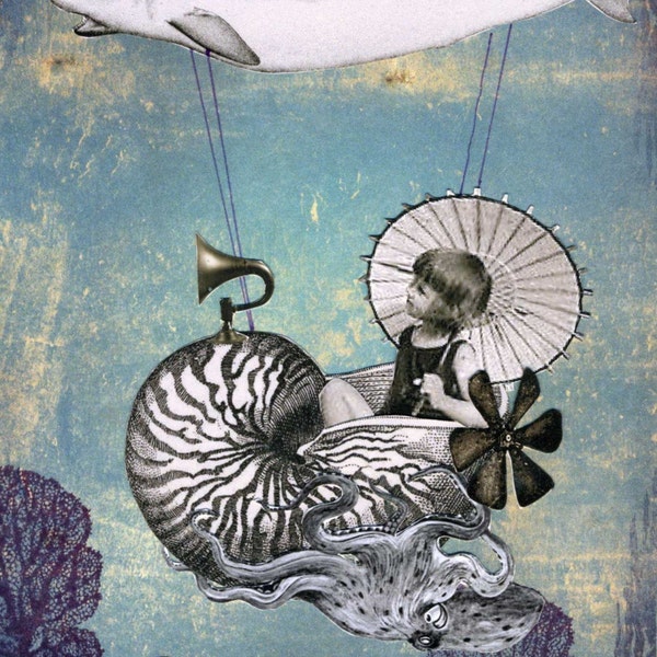 Undersea Steampunk - Emma the Nautilus-naut PRINT