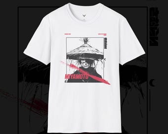 Miyamoto Musashi T-Shirt: Samurai Warrior Art Manga Shirt