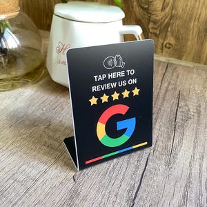3 x 4 pouces présentoir pour avis Google pour les entreprises Obtenez des avis en quelques secondes