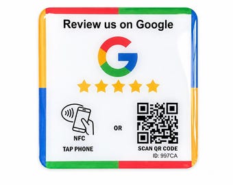 Google Review NFC Plate – Tap or Scan QR Code Sign
