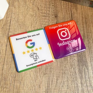 NFC-Tap-Bewertungszähler-Plaketten Bewerten Sie uns auf Google NFC Instagram Facebook-Aufkleber Steigern Sie Ihr Online-Geschäft