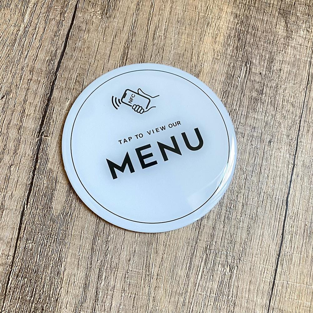 10cm NFC Menu Plate Round Self-adhesive Tag,tap Table Cards, Restaurant ...