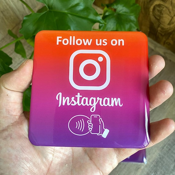 NFC Tap Card Sticker: Social Media, Instagram Follower Plate