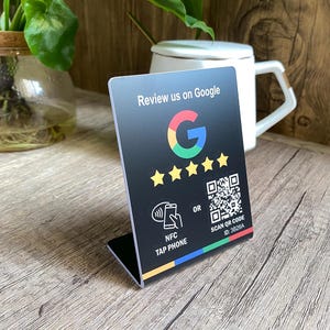 Google レビュー QR スタンド NFC タップ Google レビュー サインでオンライン プレゼンスを強化