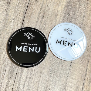 10 cm NFC-Menü-Teller-rundes selbstklebendes Tag, Tap-Tischkarten, Restaurant, Clubs, Bar