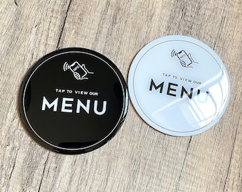 10cm NFC Menu Plate Round Self-Adhesive Tag,Tap Table Cards, Restaurant, Clubs, Bar