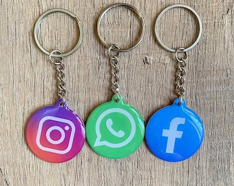 Epoxy Smart NFC Keychain: Tap to Follow on Instagram Facebook