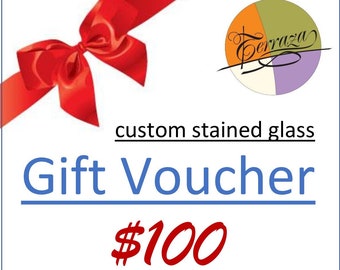 Custom Glass Gift Certificate 100