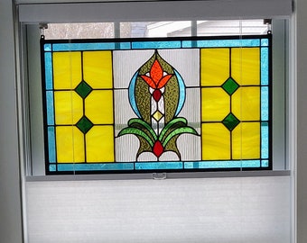 Stained Glass Hanging Panel - P-57 - Etsy