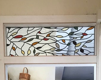 Stained Glass Panel - P-187 Flowing Leaves