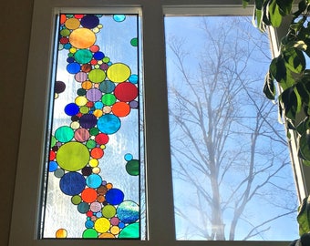 Stained Glass Panel - P-101 Floating Bubbles