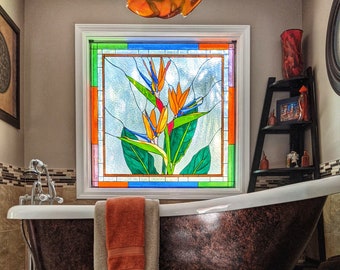 Stained Glass Window - W-412 Bird of Paradise