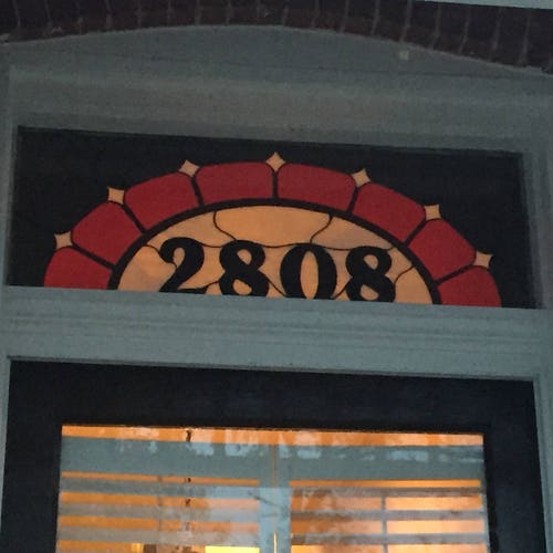 AM133 Cherry Blossomstained Glass Address Marker Etsy