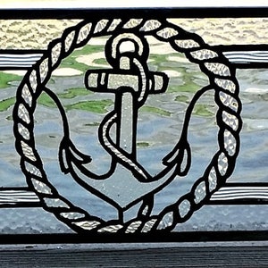 Stained Glass Transom Window - TW-150-Anchor