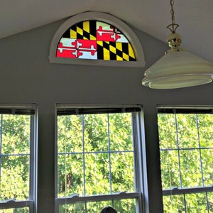 Stained Glass Window Panel - W-180 Maryland Flag