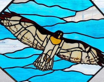 Stained Glass Hawk - Etsy