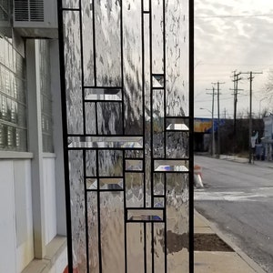 Stained Glass Sidelight - S-25 Simple and Clear