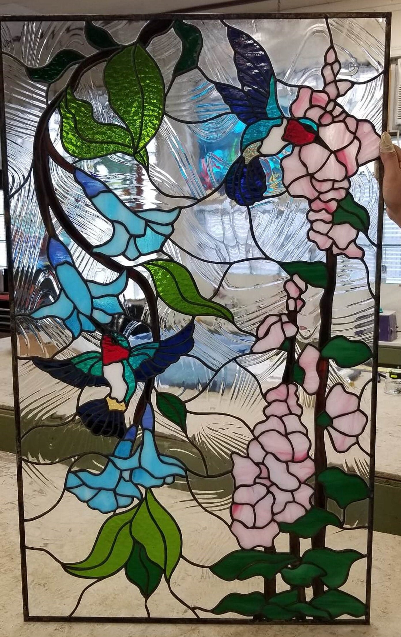 Heirloom Victorian Botanical: Handcrafted Jeweled Stained Glass