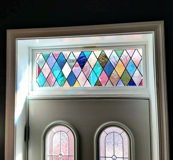 Triangular Stained Glass Transom Windows Design Drawing For Stained