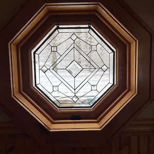 Stained Glass Window W-233 Elegant Octagon image 6