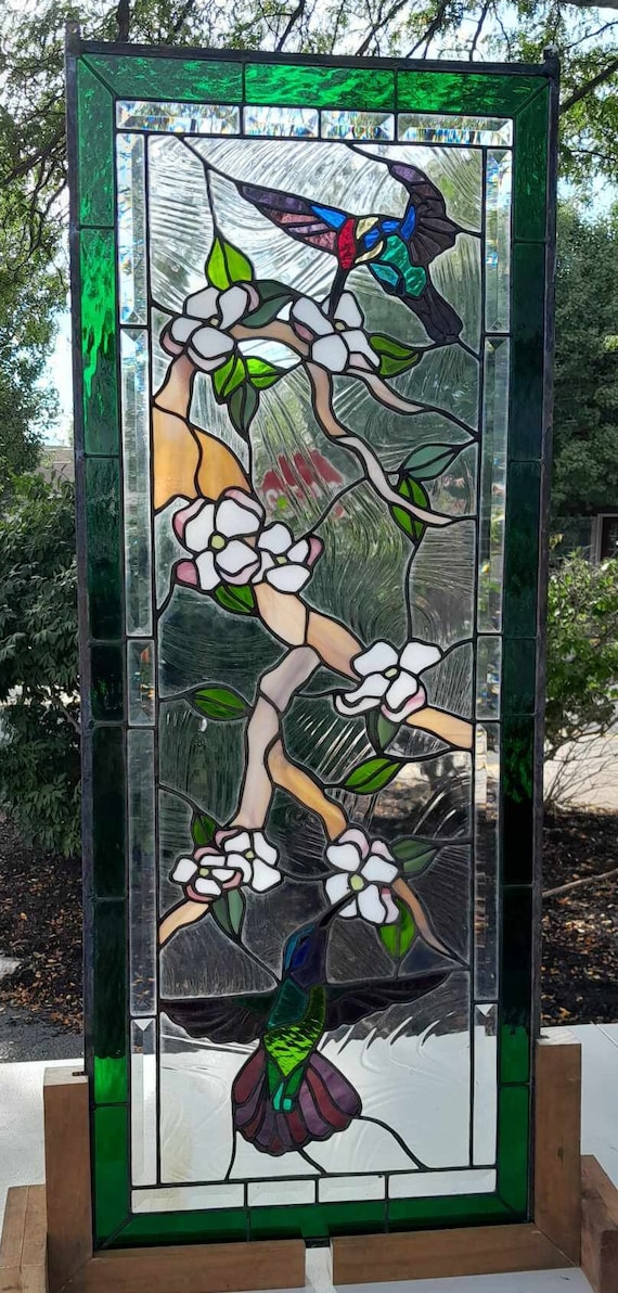 Buy Stained Glass Hanging Panel P 313 Beatiful Garden Online in India Etsy