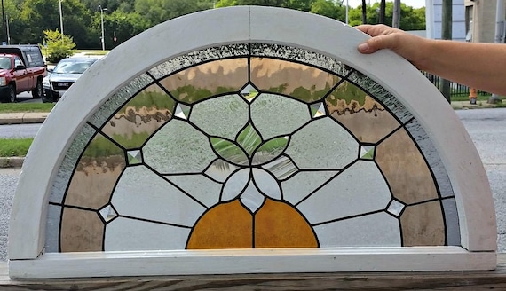 Stained Glass Window - W-185 Elegant Flower - Etsy