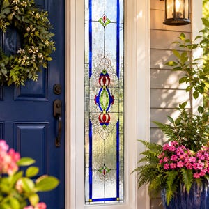 Royal Medallion Sidelight Bespoke Leaded Glass Panel Stained Glass