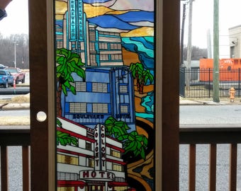 Stained Glass Door Window - D-43 Miami