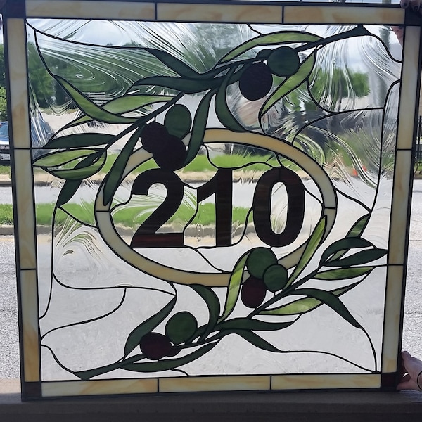 Stained Glass Numbers Etsy