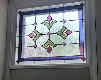 洋書 Architectural Stained Glass Stained Glass Window Floral Art Nouveau W-520 - Etsy Canada