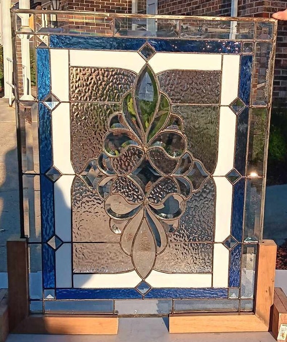 Stained Glass Window - W-505 Elegant Bevel Cluster - Etsy