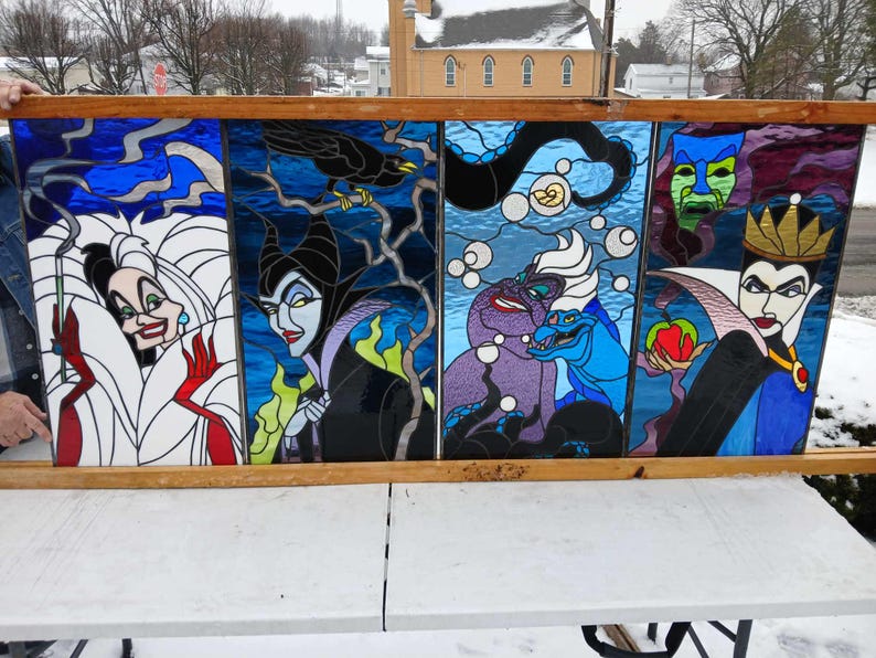 Stained Glass Panel - Fairy Tale Villains P-348 - Etsy