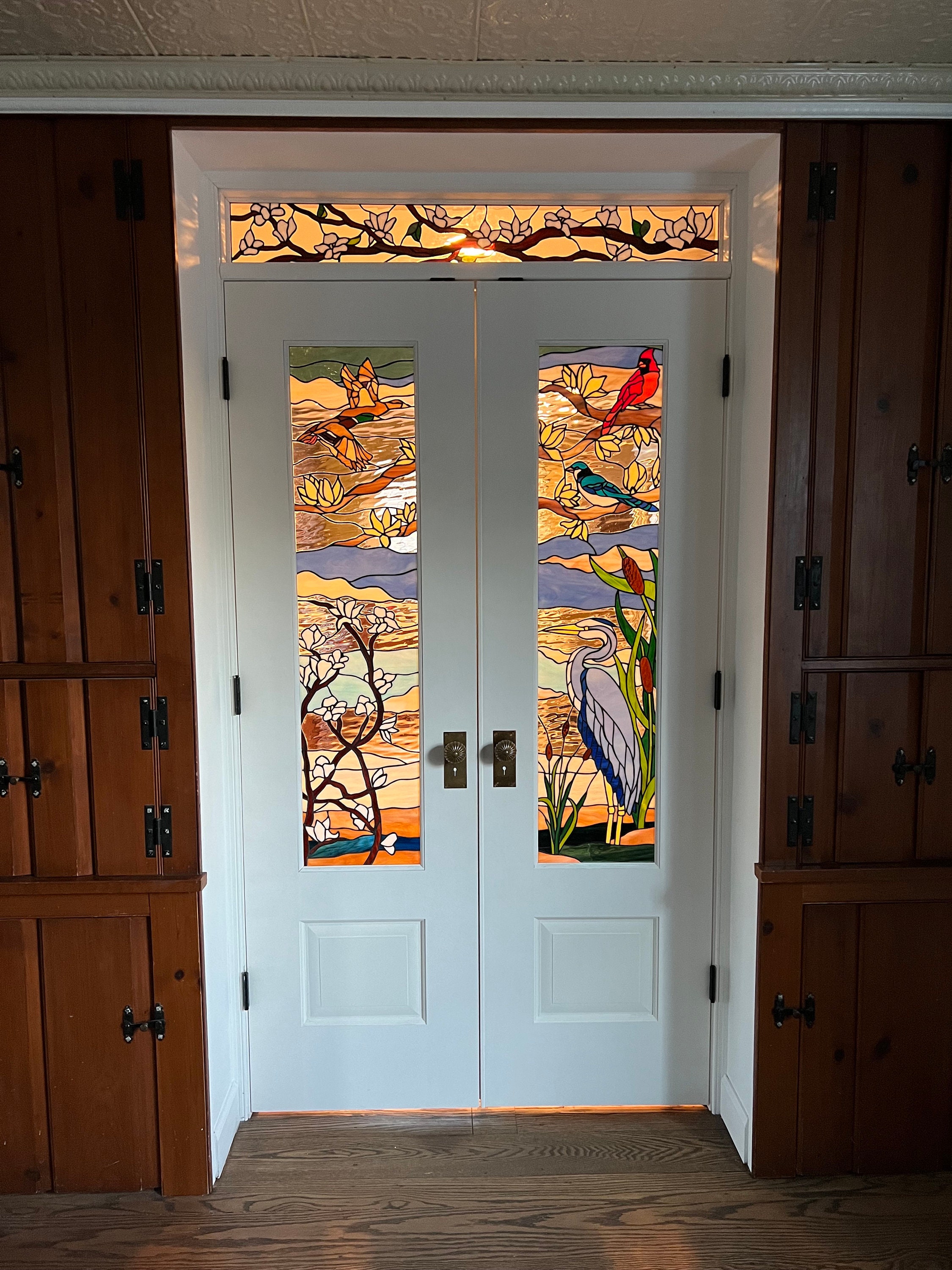 Stained Glass Door Windows D-70 Bay Wildlife - Etsy Stained Glass Door Windows D-70 Bay Wildlife - Etsy