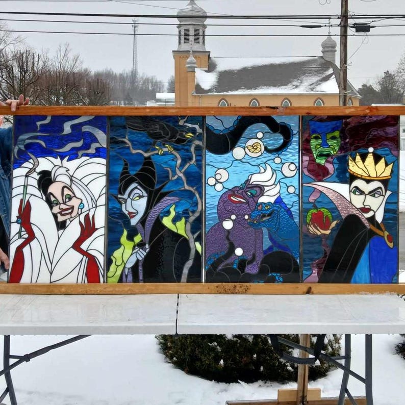Stained Glass Panel - Fairy Tale Villains P-348 - Etsy