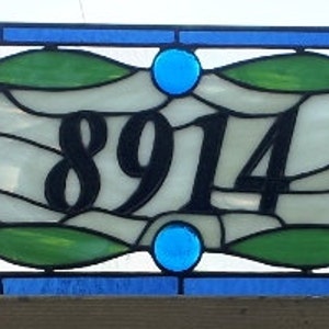 Stained Glass Address Marker AM-188 Traditional Style image 2