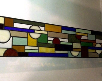Stained Glass Sidelight - S-2 - Contemporary Geometric