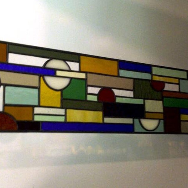 Stained Glass Sidelight - S-2 - Contemporary Geometric