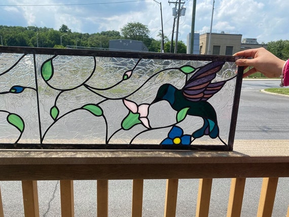 Stained Glass Transom Window - TW-272 Flying in the Garden - Etsy 日本