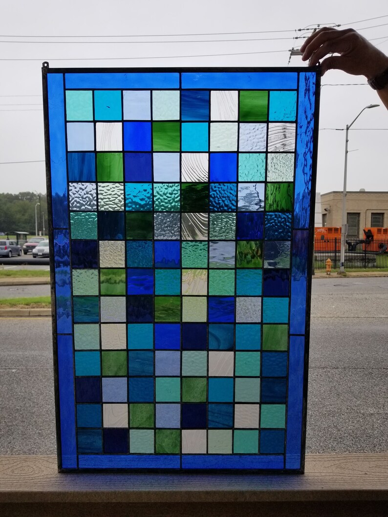 P211 Stained Glass Hanging Panels Etsy