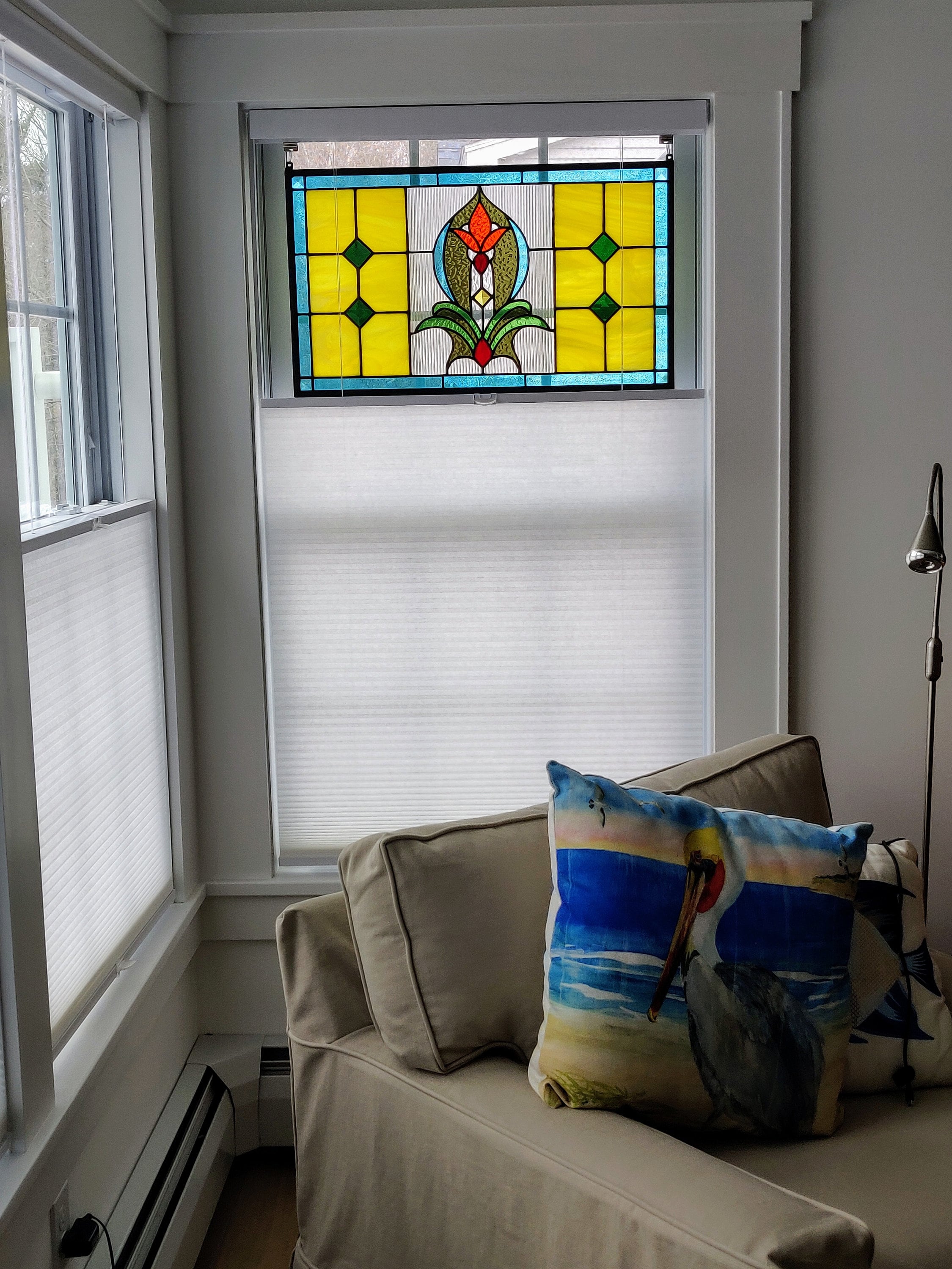 Stained Glass Hanging Panel - P-57 - Etsy